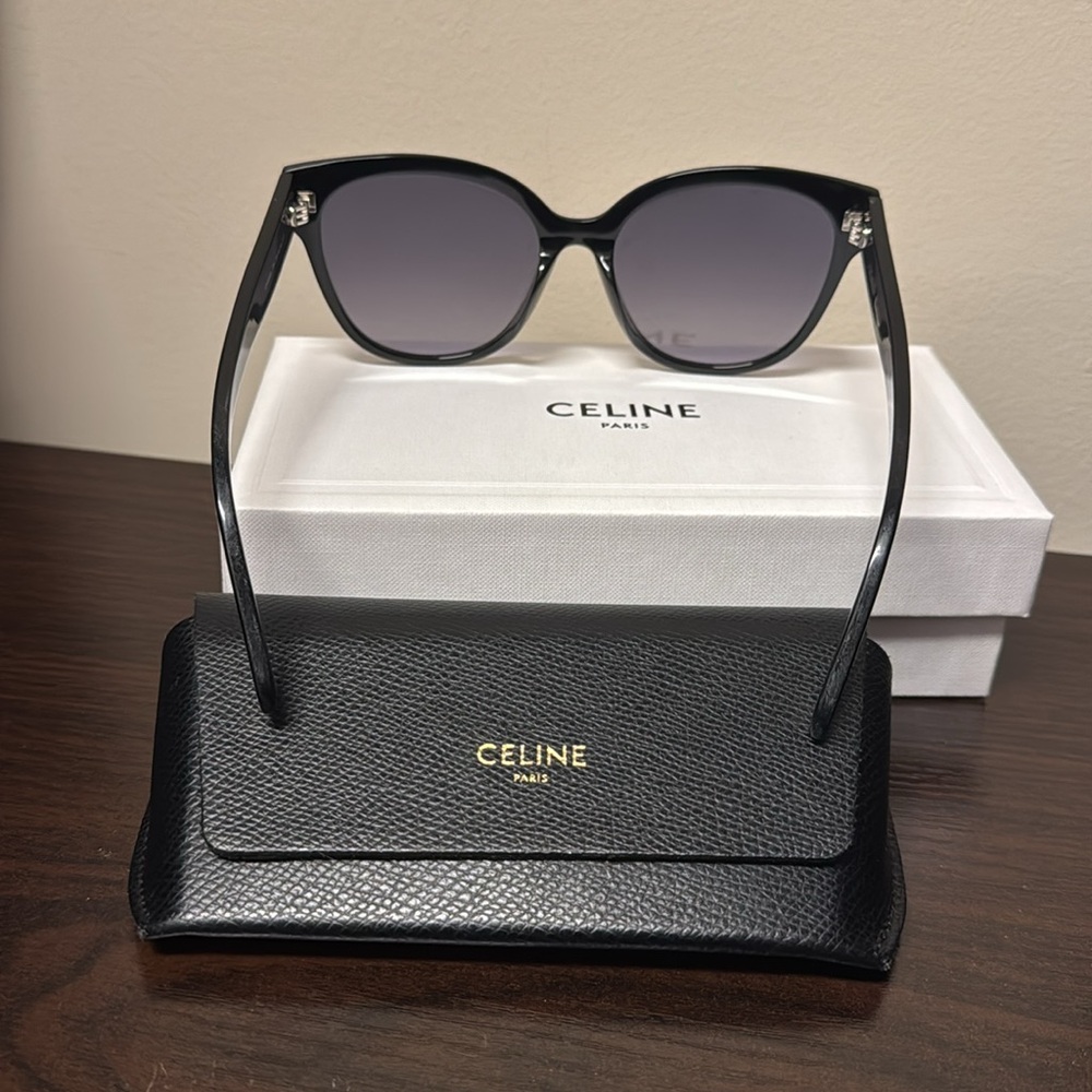 Celine Black Sunglasses with Gradient Gray Lenses - Picture 4 of 7